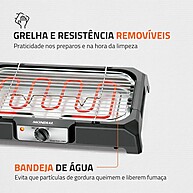 Churrasqueira Elétrica Mondial CH-06: Sem Fumaça e Prática - imagem 2