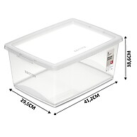 Kit 3 Caixas Organizadoras 15L Cristal: Design Moderno e Prática - imagem 1