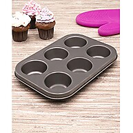 Forma para Cupcake 6 Cavidades Aço Carbono – Alta Qualidade e Prática - imagem 1
