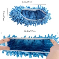 Chinelos de Esfregão Azuis com Almofadas de Microfibra Laváveis - Limpeza Macia e Prática para o Lar - imagem 3