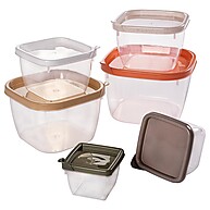 Kit 6 Potes Encaixáveis Quadrados – Organização Prática - imagem 2