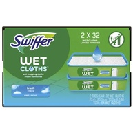 Swiffer Panos de Limpeza Úmidos para Varredora - 64 Unidades - Recargas Práticas e Eficientes - imagem 2