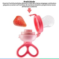Buba Porta-Frutinhas Sugador em Silicone Rosa - Praticidade e Segurança para Refeições Saudáveis - imagem 4