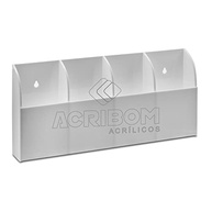 Suporte de Parede em Acrílico Branco para 4 Controles – Organize com Estilo e Praticidade - imagem 2