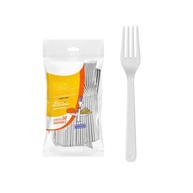Kit 100 Garfos Descartáveis Reforçados Strawplast - Praticidade e Resistência para Festas e Churrascos - imagem 2