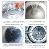 Kit 10 Pastilhas Tabletes Limpeza Máquina de Lavar - Higienize com Praticidade e Segurança - imagem 4