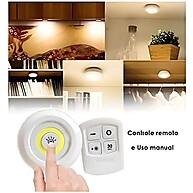 Kit 3 Lâmpadas LED Sem Fio com Controle – Ilumine com Praticidade - imagem 2