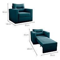Sofá-Cama Solteiro Petróleo: Conforto & Praticidade - imagem 2