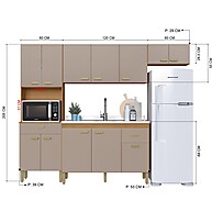 Cozinha Modulada Mariana: 240cm de Praticidade! - imagem 2