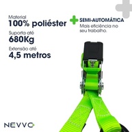 Cinta de Carga Catraca Semiautomática Retrátil NEVVO 4.5m - Segurança e Praticidade para Sua Carga! - imagem 3