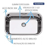 Cuba de Inox Lavínia: Beleza e Praticidade! - imagem 2