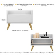 Gabinete de Banheiro Retrô 80cm: Charme e Praticidade - imagem 2
