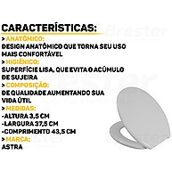 Assento Sanitário Soft Astra: Conforto e Praticidade - imagem 2