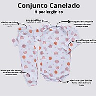 Kit 3 Conjuntos Canelado Bebê – Conforto e Praticidade - imagem 1