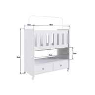 Mini Berço Branco 2 Gavetas: Conforto e Praticidade - imagem 2