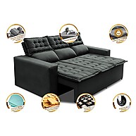 Sofá Cama 3 Lugares inBox Slim: Conforto e Praticidade! - imagem 2