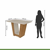 Mesa de Jantar 120x80cm: Design e Praticidade - imagem 2
