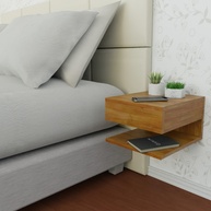 Mesa de Cabeceira Suspensa Freijó: Design e Praticidade - imagem 2