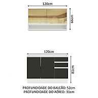 Cozinha Compacta 120cm Glamy Madesa: Design e Praticidade - imagem 2