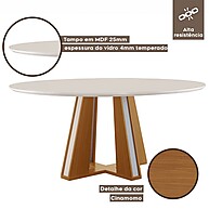 Mesa Redonda Madri 100cm: Elegância e Praticidade - imagem 2