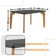 Mesa de Jantar Liz 120cm: Elegância e Praticidade - imagem 2