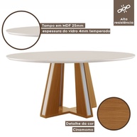 Mesa de Jantar Redonda Madri 135cm: Elegância e Praticidade - imagem 2