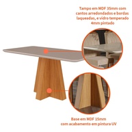 Mesa de Jantar Maite 160cm: Elegância e Praticidade - imagem 2