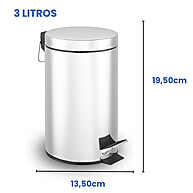 Lixeira Inox 3L: Elegância e Praticidade - imagem 2