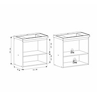 Gabinete de Banheiro Aster 60: Elegância e Praticidade - imagem 2