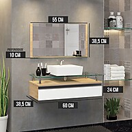 Gabinete de Banheiro Ametista 60cm: Elegância e Praticidade - imagem 2