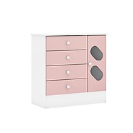 Cômoda Infantil Tic Tac Branco/Rosa – Elegância e Praticidade - imagem 2