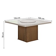 Mesa Amsterdã com Tampo Giratório e 8 Cadeiras Cedro – Elegância e Praticidade - imagem 2