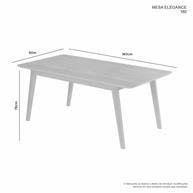 Mesa de Jantar 6 Lugares Cinamomo: Elegância e Praticidade - imagem 2