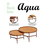 Mesa de Centro Aqua Nature Cobre: Elegância e Praticidade - imagem 2