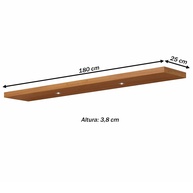 Prateleira 180cm com LED Freijó: Elegância e Praticidade - imagem 2