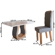 Mesa de Jantar Belvedere 4 Lugares: Elegância e Praticidade - imagem 2