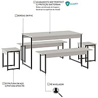 Mesa de Jantar Néctar 6 Lugares: Elegância e Praticidade - imagem 2