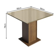 Mesa Quadrada de Vidro Madesa: Elegância e Praticidade - imagem 2