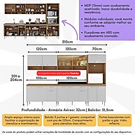 Cozinha Completa Modulada Paris MP2225: Elegância e Praticidade - imagem 2