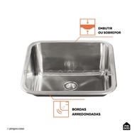 Tanque Inox Monobloco 45 cm Pingoo: Elegância e Praticidade - imagem 2