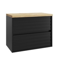 Gabinete de Banheiro 70cm Jade Preto: Elegância e Praticidade - imagem 2