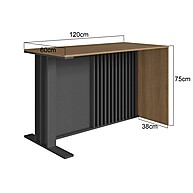 Escrivaninha Office 120cm Ripada: Elegância e Praticidade - imagem 2