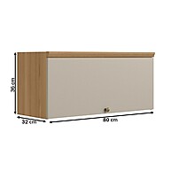 Armário Aéreo Cozinha 80cm Selene: Elegância e Praticidade - imagem 2