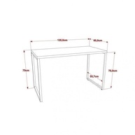 Mesa Escritório Industrial 120cm Kuadra: Estilo e Praticidade - imagem 2