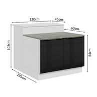 Ilha de Cozinha 120cm: Luxo e Praticidade! - imagem 2