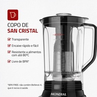 Liquidificador Mondial Turbo 1100W: Potência e Praticidade - imagem 2