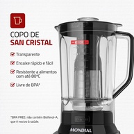 Liquidificador Mondial Turbo 1200W: Potência e Praticidade - imagem 2