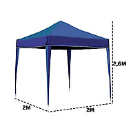 Gazebo Sanfonado 2x2m Azul: Proteção e Praticidade - imagem 2