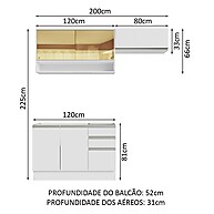 Cozinha Compacta 200cm Glamy Madesa: Praticidade! - imagem 2