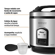 Panela de Arroz Philco Inox 10 Xícaras: Praticidade! - imagem 2